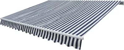 Immagine prodotto di Tenda da sole a bracci pieghevoli 300 cm blu/bianco - Tessuto per tende da sole 275552