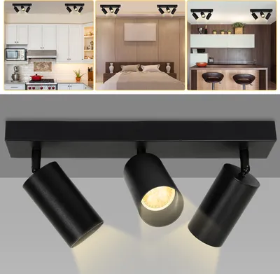 Produktbild von Karpal Deckenleuchte 3-flammig LED Deckenstrahler schwenkbar Decken-Leuchte Modern