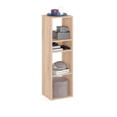 Produktbild von KOMTO Regal Bücherregal Standregal Würfelregal Büroregal Bücherschrank für Kinderzimmer Regal Wohnzimmer RIM3 33,8 х 30,7 х 112,5 cm Sonoma