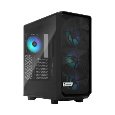 Produktbild von Meshify 2 Compact RGB Black TG Light Tint (schwarz, Tempered Glass)