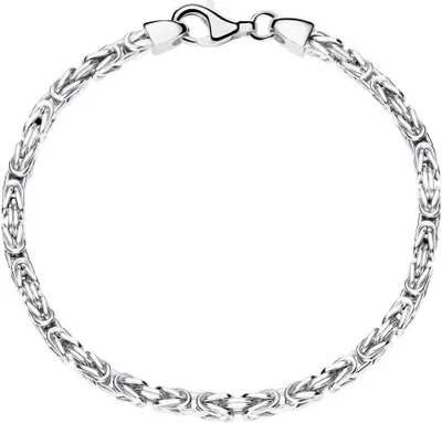 Produktbild von JEWLIX Königsarmband aus Silber 925 - 3mm rhodiniert  (Länge: 19cm)
