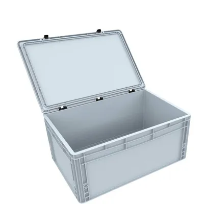 Immagine prodotto di Contenitore Euro con coperchio incernierato 600x400x285 mm, 56 L, impilabile