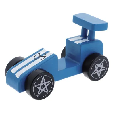 Image de Jouet en bois - Voiture de course Bleu TREFL