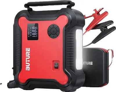 Immagine prodotto di Avviatore per auto, corrente di picco 3500 A, power bank da 26800 mAh, compressore d'aria integrato