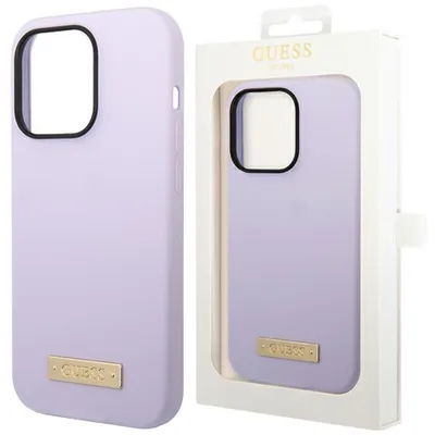Produktbild von Etui Erraten Silikon Logo Platte Magsafe Guhmp14Lsbplu Na Iphone 14 Pro - Fioletowe