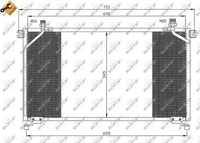 Obrázok produktu pre NRF Kondenzátor, klimatizácia 35373