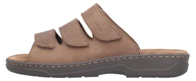 Produktbild von Rieker Herren Pantolette aus Leder mit Wechselsohle Extraweite H 20369, Größe:43 EU, Farbe:Braun