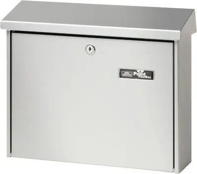 Produktbild von Burg Wächter Briefkasten Stahl pulverbeschichtet BxHxT 377/320/115 mm Castello 450 silber mit Klappe