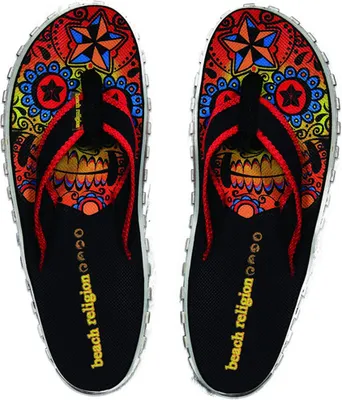 Produktbild von Original Damen SKULL RELIGION BEACH Zehentrenner KULT Schlappen Grösse 37 Neu