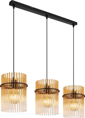 Produktbild von Globo Lighting Hängeleuchte Metall schwarz matt, 3x E27