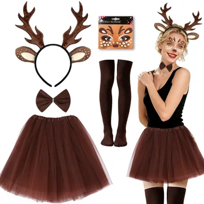 Productafbeelding van Set van 5 Reindeer Kostuums voor Feesten en Carnaval