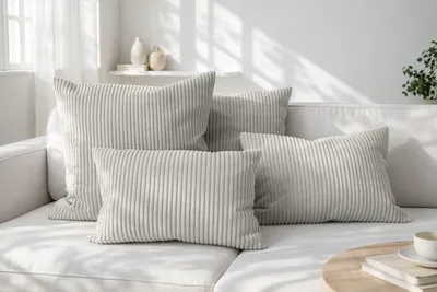 Produktbild von Amilian Dekokissen 4er Set mit Füllung, Cord-Optik, 40x40 & 35x45 cm - Tauglanz