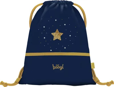 Image de Sac de sport Baagl, sac de sport, sac à dos pour filles - Licorne, couleur or