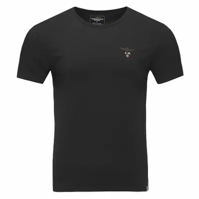 Zdjęcie produktu dla Aeronautica Militare czarny t-shirt koszulka męska crew-neck SCOTI001J508-34300 L
