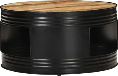 Obrázek produktu pro vidaXL Konferenční stolek černý 68x68x36 cm Hrubé mangové masivní dřevo