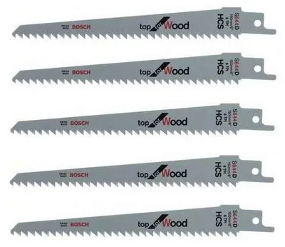 Image de Lot de 5 lames de scie sabre S 644 D BOSCH 2608650673 pour bois