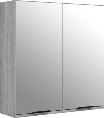 Produktbild von vidaXL Bad-Spiegelschrank Grau Sonoma 64x20x67 cm