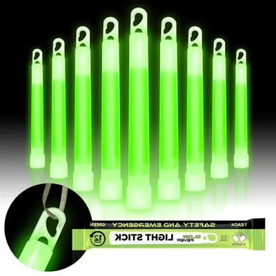 Productafbeelding van Noodveiligheid Militaire Grade Lichtsticks 6 Inch - Ultra Heldere Gloed voor Wandelen, Feest en Camping (Groen)