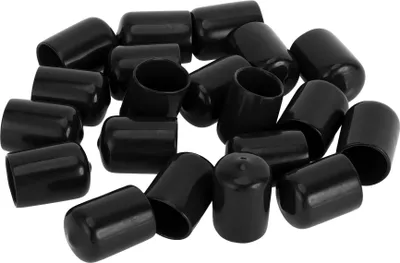 Produktbild von 20 Stück Zylindrische fürm Radmutter Bolzen Felgen Reifenmutter Schrauben Staubschutzkappe Abdeckung Mutter Schutz PVC Schwarz 19mm