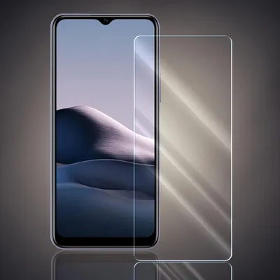 A smartphone screen protector is shown next to a smartphone.
