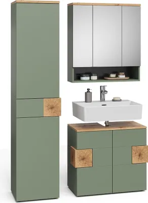 Produktbild von Badmöbel-Set Vicco Eden Grün 3 Teile, Model 59871