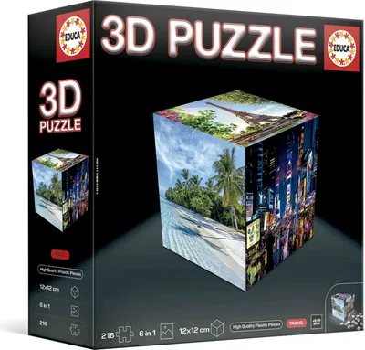 Obrázok produktu pre EDUCA 3D Puzzle kocka Cestovanie 216 dielikov