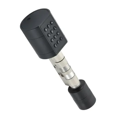 Produktbild von Elektronisches Fingerabdruck Türschloss, PIN, App, RFID & WLAN, Passwortsperre, für Türen 35–70 mm, Smart Door Lock