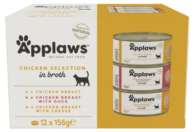 Produktbild von Applaws Katzen Nassfutter in der Dose Huhn Selection 12 x 156 g