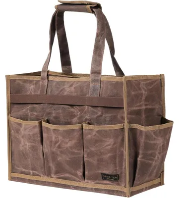 Productafbeelding van Gereedschapstas, duurzaam, gewaxt canvas, waterdicht, met handvat, bruin, 40x15x29 cm