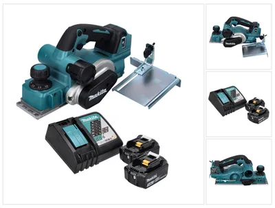 Image de Makita DKP181RF Rabot sans fil 82mm 18V Brushless + 2x Batteries 3,0 Ah + Chargeur