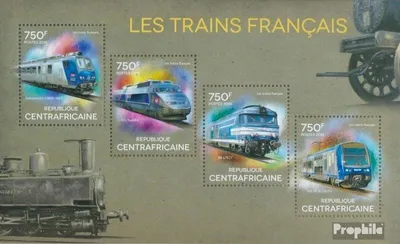 Produktbild von Briefmarken Zentralafrikanische Republik 2014 Mi 4755-4758 Kleinbogen (kompl. Ausgabe) postfrisch Züge