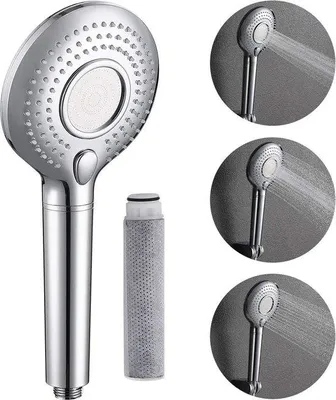 Productafbeelding van Famanu handdouche - Hoge druk - RVS - Wellness - Spa