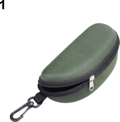 Produktbild von Mode Tragbare Reißverschlussbrillen Muschelsonnenbrille Schützen Hartschalenkoffer-Grün