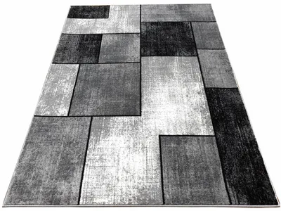 Image de Tapis 200x290 cm DEMIAN - gris / noir / blanc