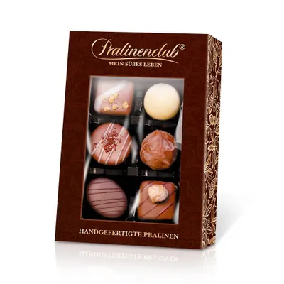 Produktbild von Pralinenbote - 6 handgefertigte Pralinen   von deutschen Chocolatiers, 75 g