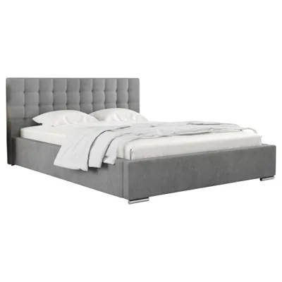 Obrázek produktu pro Čalouněná postel Frieda 140x200 s velkým úložným prostorem, Manželská postel s lamelovým roštem. Svetle šedá Inari. Výrobce ADIDAR