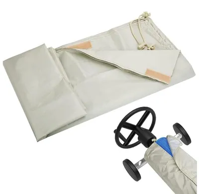 Produktbild von Faltbare Schwimmbadabdeckung aus 420D Oxford, Beige