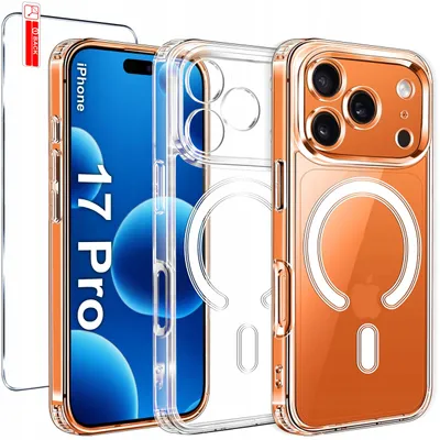 Produktbild von Transparente Magnethülle für iPhone 17 Pro | für MAGSAFE CASE + Glas 9H