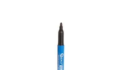 Produktbild von Permanenter, Feinspitziger, Schwarzer Markierstift, Marke Geko, 5 Stück, Für Den Bau, Wasserfest