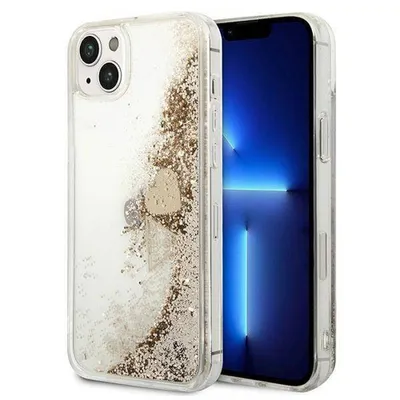 Produktbild von Guess Guohcp14Sglhflgo Iphone 14 6,1"" Złoty/Gold Hardcase Glitter Charms