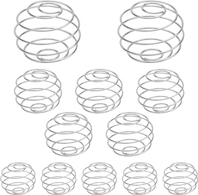 Imagen del producto de Bolas de acero inoxidable, 12 unidades, de diferentes tamaños, para batidoras de proteínas