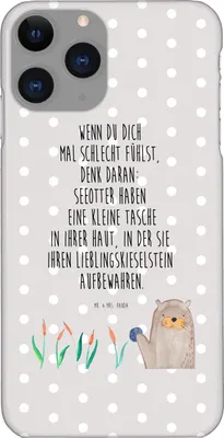 Produktbild von Mr. & Mrs. Panda Iphone 11 Pro Handyhülle Otter Stein - Grau Pastell - Geschenk, Pflanzen, Fun Facts, Handy Case, Seeotter, Witzige Fakten, Premium Kunststoff