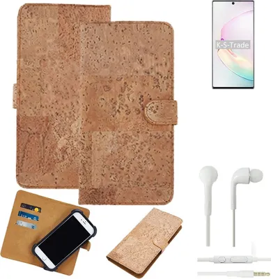 Produktbild von K-S-Trade Hülle kompatibel mit Samsung Galaxy Note10+ 5G Exynos + in ear Kopfhörer Kork Handyhülle Cover  Schutzhülle TPU Case Bumper in
