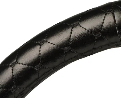 Produktbild von HEYNER® Lenkradhülle Auto 37–39 cm – rutschfest Hexagon-Wabenstruktur, weich, griffig, schwarz, geruchsneutral