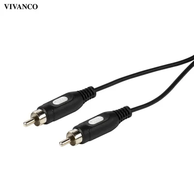 Produktbild von ViVanco™46/02 50, RCA, Männlich, RCA, Männlich, 5 m, Schwarz