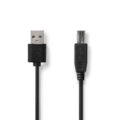 Zdjęcie produktu dla Nedis CCGT60100BK20, 2 m, USB A, USB B, USB 2.0, 0,48 Gbit/s, Czarny