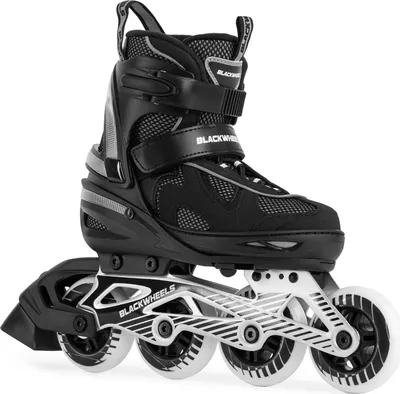 Produktbild von Inlineskates Blackwheels Flex Pro Schwarz Rollschuhe regulierbar in 4 Größen 34-37