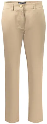 Image de Chino Slim Fit Marron pour Femme - Élégance durable avec broderie