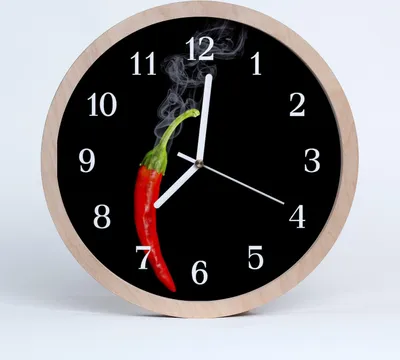 Produktbild von Holzuhr 20fi cm wanduhr - Paprika-Pfeffer-Küche