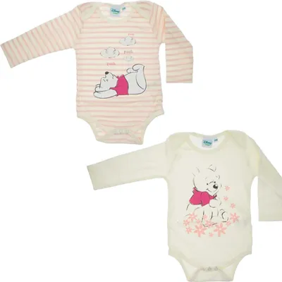 Produktbild von Strampler Disney Winnie der Pooh Baby 2er Pack langarm Body Rosa 62/68